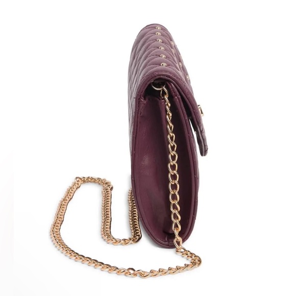 NWT-Badgley Mischka crossbody with diamond quilting- style 4181- in Plum color - Picture 3 of 15